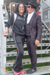 Rhoda Dakar and Barry Ashcroft backstage at Camp Bestival 2021.